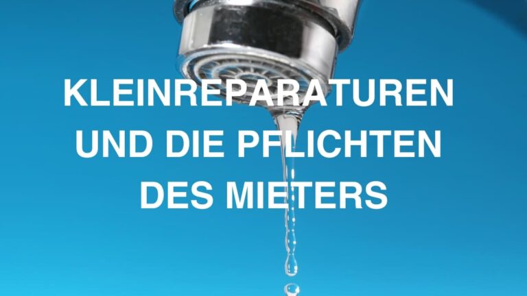 Kleinreparaturen und die Pflichten des Mieters
