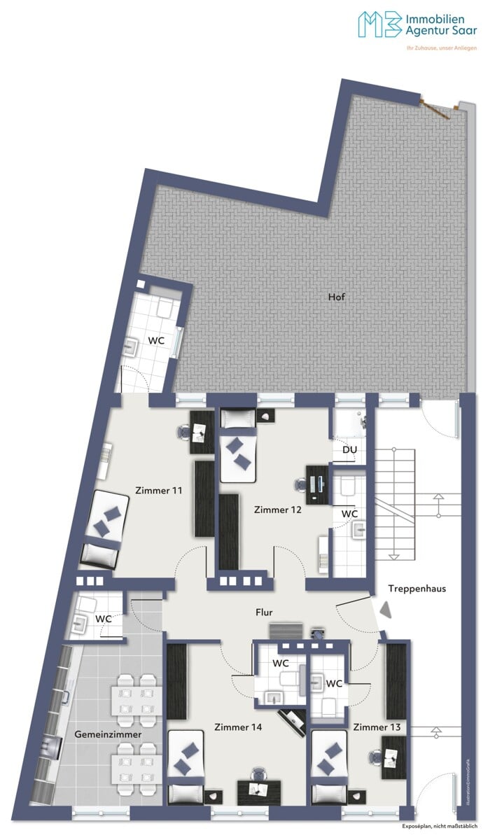 Mehrfamilienhaus in Saarbrücken-City Plan Wohnung 1