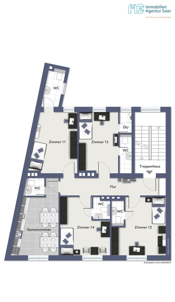 Mehrfamilienhaus in Saarbrücken-City Plan Wohnung 2-5