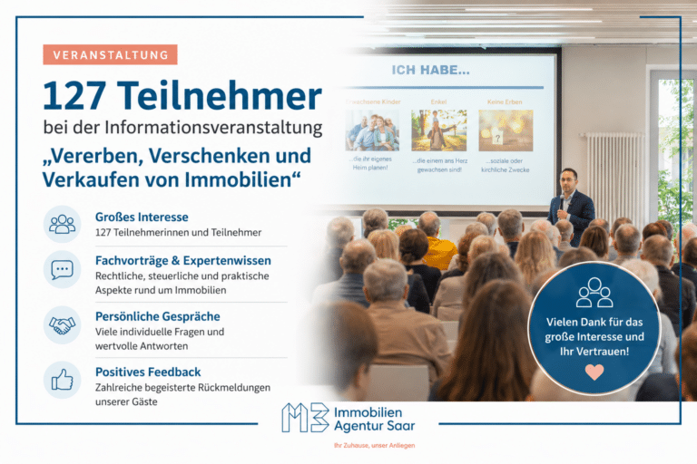 127 Teilnehmer bei der Informationsveranstaltung „Vererben, Verschenken und Verkaufen von Immobilien“