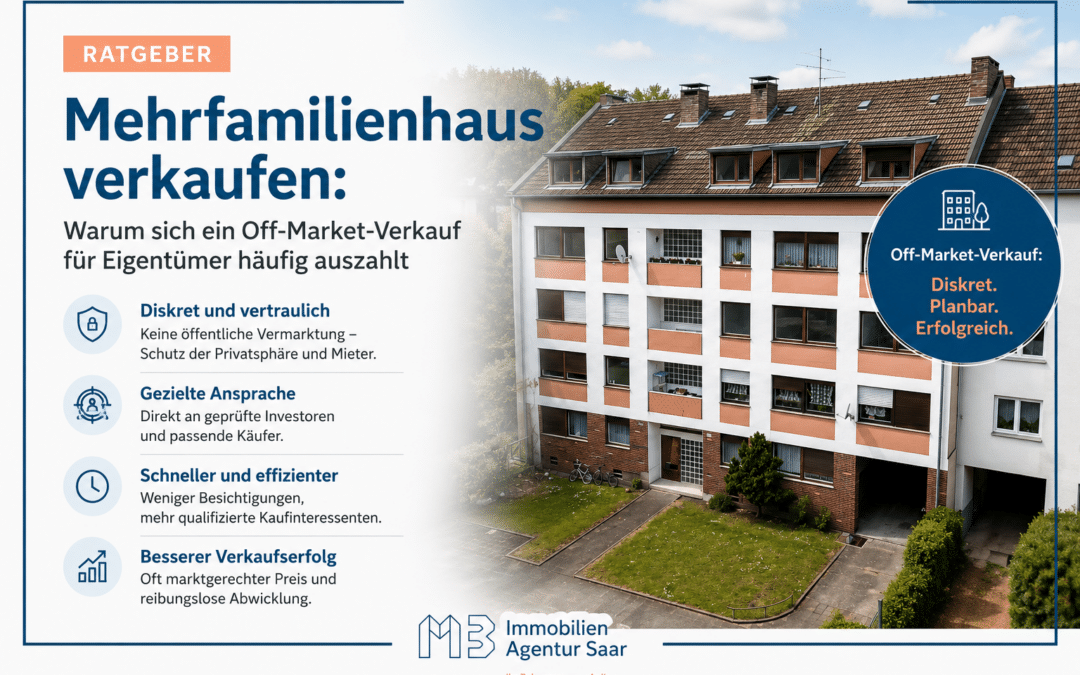 Mehrfamilienhaus verkaufen: Warum sich ein Off-Market-Verkauf für Eigentümer häufig auszahlt