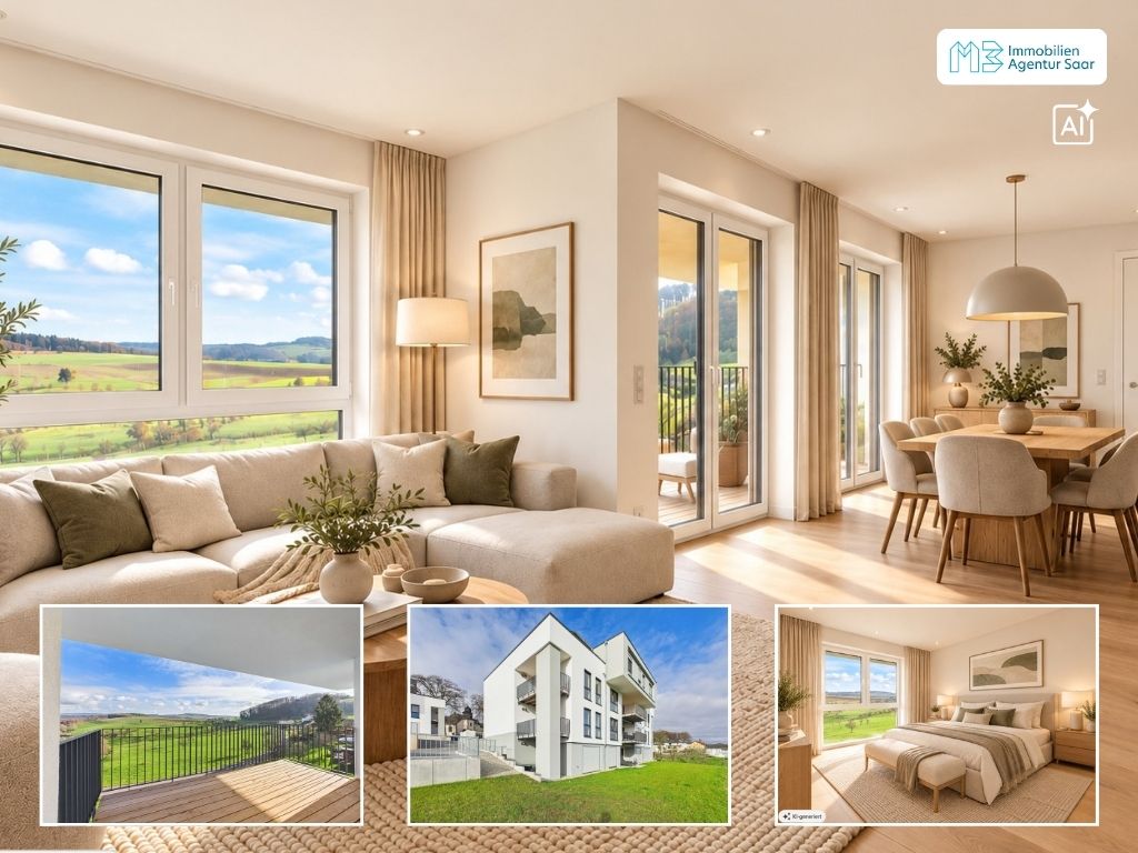 Natur pur! Moderne Neubauwohnung mit Weitblick